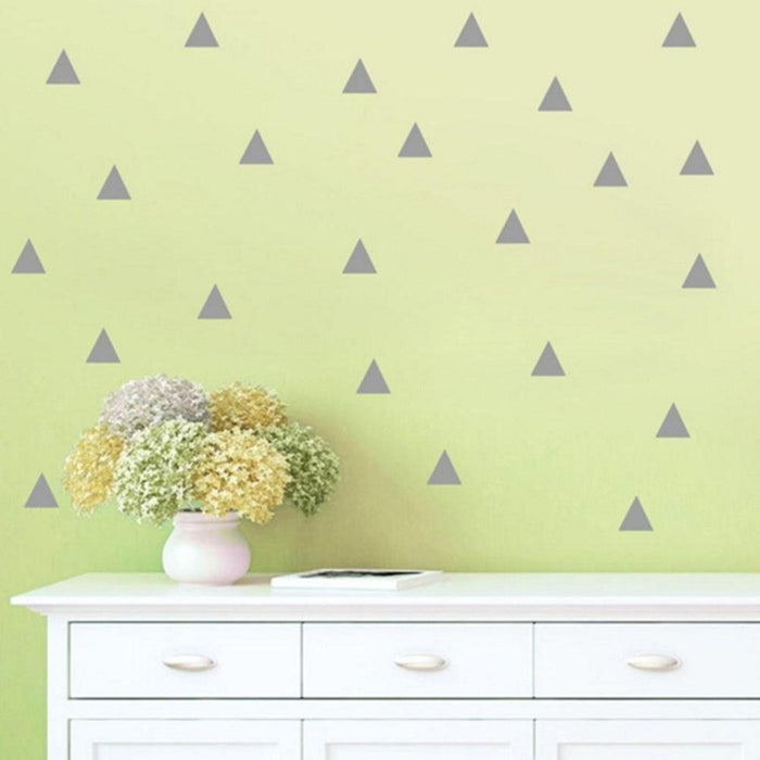 Triangle Pattern Self-adhesive Wall Sticker Set - 48 Pieces