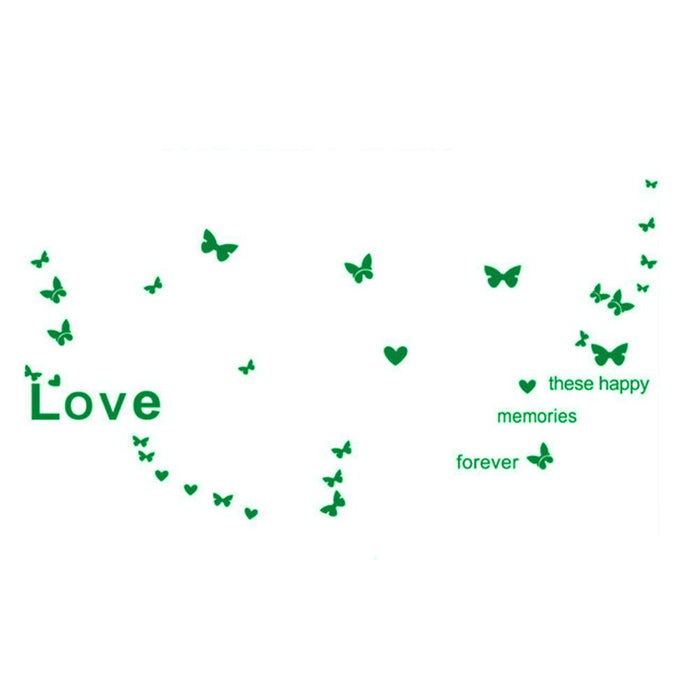 Butterfly and Heart PVC Wall Sticker Set for Charming Home Decor