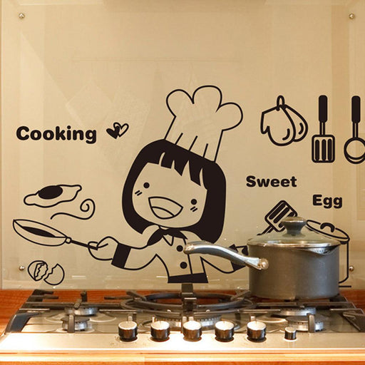 Cute Cook Kitchen Wall Decal for Home Decor