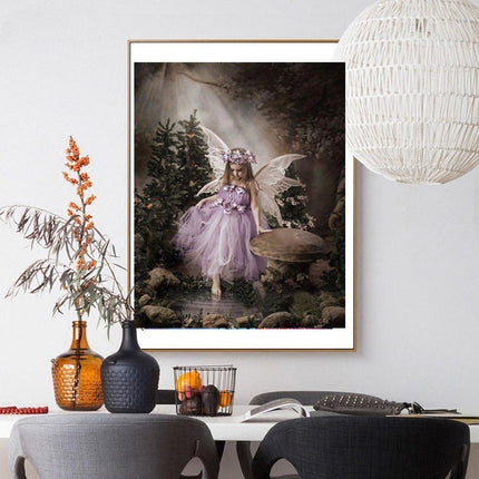 Whimsical Baby Angel and Swan DIY Diamond Painting Kit - Creative Wall Art for All Ages