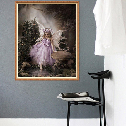 Whimsical Baby Angel and Swan DIY Diamond Painting Kit - Creative Wall Art for All Ages