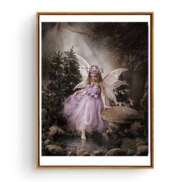 Baby Girl Angel Swan Full Diamond Painting Wall Cross Stitch Embroidery Decor
