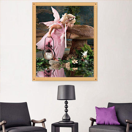 Whimsical Baby Angel and Swan DIY Diamond Painting Kit - Creative Wall Art for All Ages