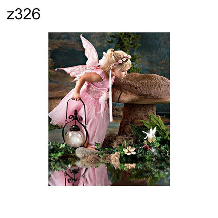 Whimsical Baby Angel and Swan DIY Diamond Painting Kit - Creative Wall Art for All Ages