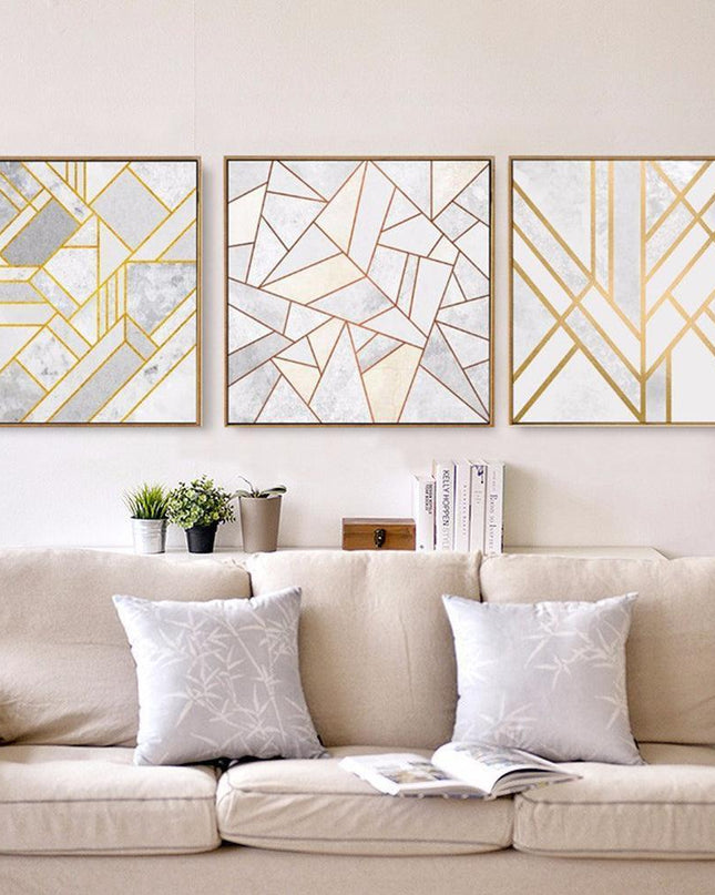 Nordic-Inspired Irregular Abstract Canvas Art for Modern Interior Design