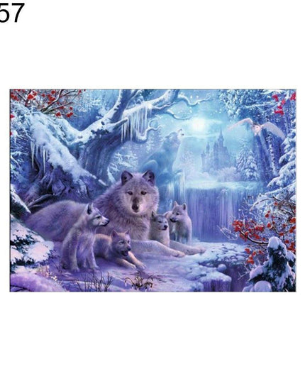 Sparkling Animal and Landscape DIY Diamond Art Kit for Home Decor
