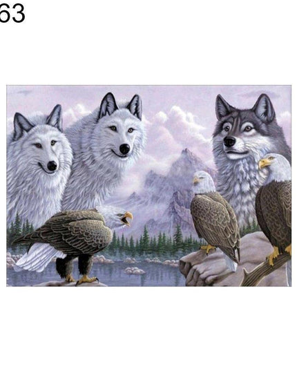 Sparkling Animal and Landscape DIY Diamond Art Kit for Home Decor