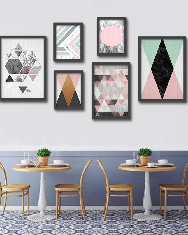 Modern Minimalist Nordic Geometric Canvas Art - Elegant Wall Decoration