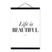 Elegant Letter Print Canvas Wall Art Decoration