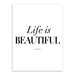 Elegant Letter Print Canvas Wall Art Decoration