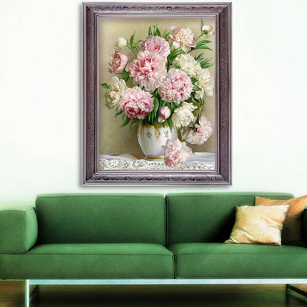 Enchanting Peony Blossom Diamond Painting Kit for Elegant Home Decor