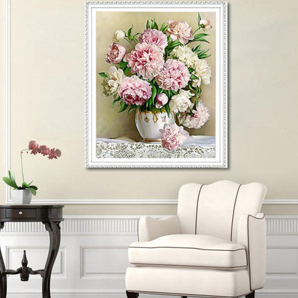 Enchanting Peony Blossom Diamond Painting Kit for Elegant Home Decor