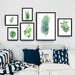 Green Botanical Leaf Canvas Wall Art for Modern Home Decor