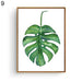 Botanical Serenity: Green Leaf Canvas Art for Elegant Home Decor