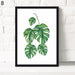 Green Botanical Leaf Canvas Wall Art for Modern Home Decor