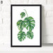 Green Botanical Leaf Canvas Wall Art for Modern Home Decor