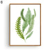 Botanical Serenity: Green Leaf Canvas Art for Elegant Home Decor