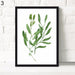 Green Botanical Leaf Canvas Wall Art for Modern Home Decor