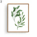 Green Botanical Leaf Canvas Wall Art for Modern Home Decor