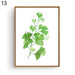 Green Botanical Leaf Canvas Wall Art for Modern Home Decor