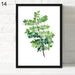 Green Botanical Leaf Canvas Wall Art for Modern Home Decor