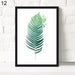 Green Botanical Leaf Canvas Wall Art for Modern Home Decor