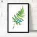 Green Botanical Leaf Canvas Wall Art for Modern Home Decor