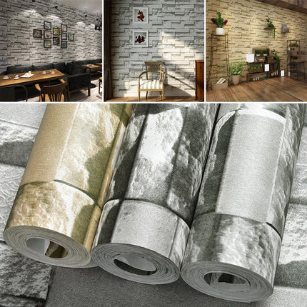 Textured Brick Self-Adhesive Wall Mural - Stylish Home Decor for Every Space