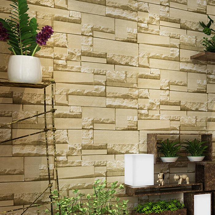 DIY Brick Pattern Self-Adhesive Wall Decor Sticker - Kitchen, Office, Bedroom Wallpaper