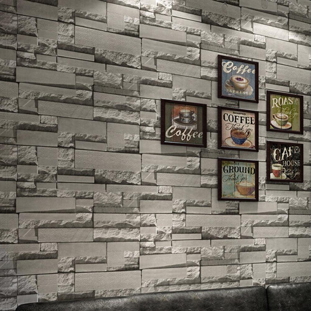 10m*0.53m DIY Brick Pattern Textured Wall Sticker Room Decor Art Wallpaper - Très Elite