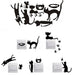 Whimsical Cat and Mouse Switch Sticker DIY Home Decor Kit