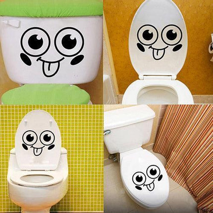 Happy Face Bathroom Sticker for a Bright and Cheerful Decor Upgrade