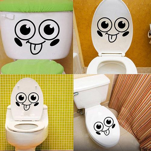 Smiling Face Waterproof Toilet Sticker - Decorate with Style