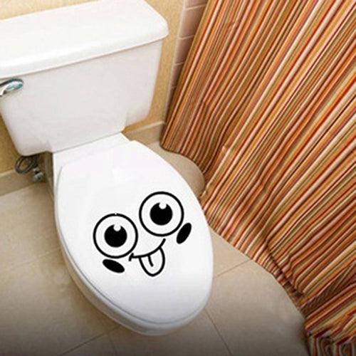 Cheerful Smiley Face Toilet Lid Decal - Bring Joy to Your Bathroom