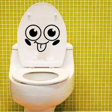 Happy Face Bathroom Sticker for a Bright and Cheerful Decor Upgrade
