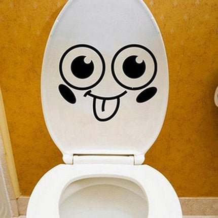 Happy Face Bathroom Sticker for a Bright and Cheerful Decor Upgrade