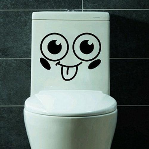 Cheerful Smiley Face Toilet Lid Decal - Bring Joy to Your Bathroom