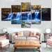 5 Pcs/Set Unframed Waterfall Wall Art Pictures for Living Room Home Decoration