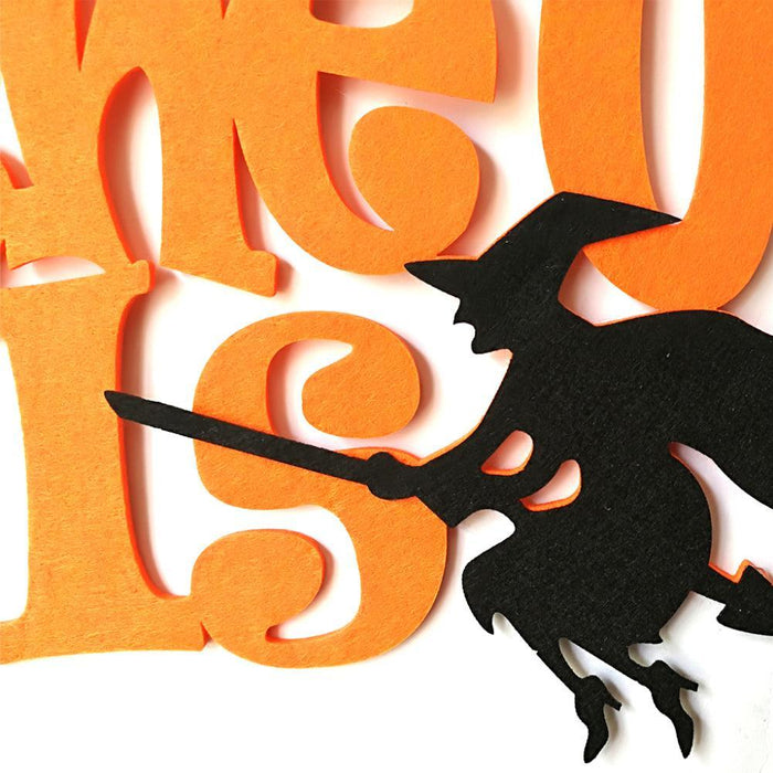 Enchanted Halloween Witch Non-Woven Fabric Hanging Sign - Bewitching Home Decoration