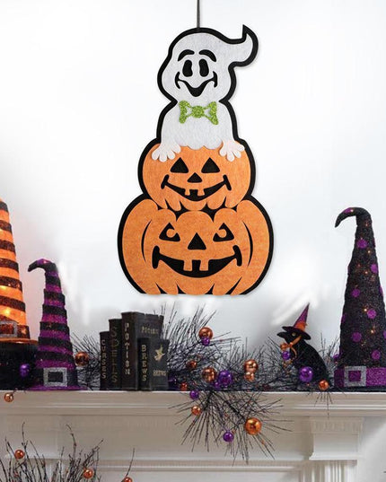 Enchantingly Spooky Ghost and Pumpkin Halloween Wall and Door Decor