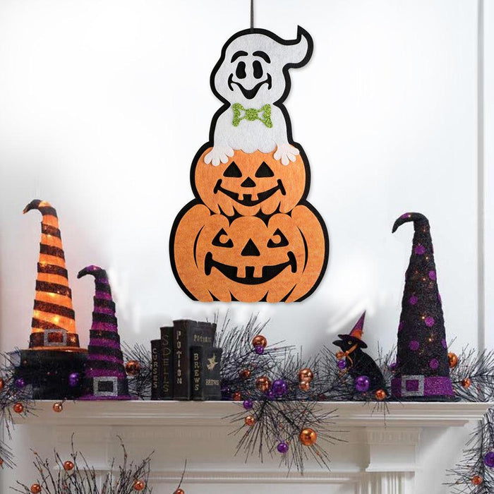 Halloween Ghost and Pumpkin Hanging Decor for Festive Home Atmosphere