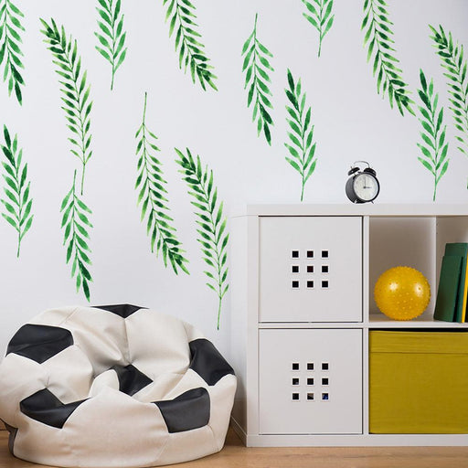 Modern 30 Leaves Fern DIY Wall Art Sticker Living Room Home Decorative Decal - Très Elite