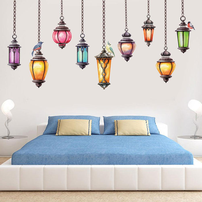 Ceiling Lamp Pattern Self-Adhesive Wall Stickers Kids Room Home Decoration Gift