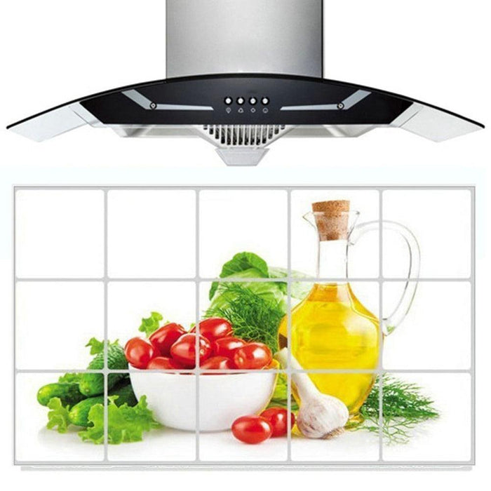 Waterproof Kitchen Wall Decal: Fruit and Vegetable Pattern Sticker - DIY Home Decoration