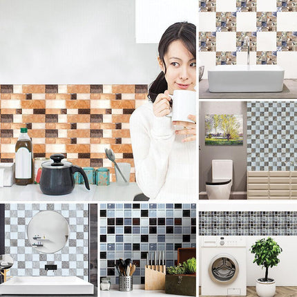 European Chic Tile Sticker Set - 6 Decals for Kitchen & Bathroom Transformation