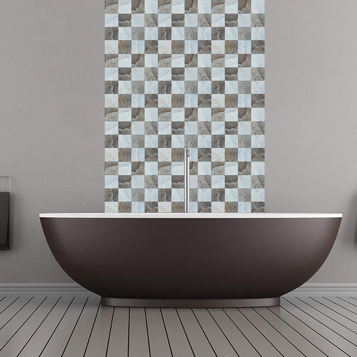 6Pcs European Style Waterproof Tile Stickers Kitchen Bathroom Floor Wall Decor