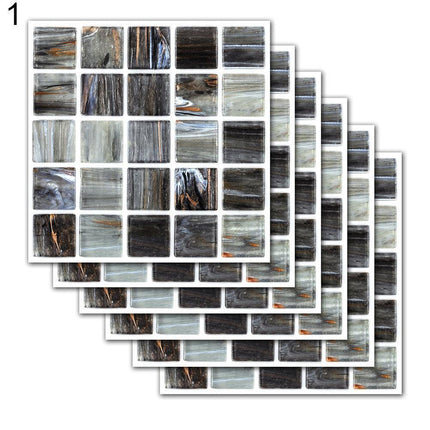 European Chic Tile Sticker Set - 6 Decals for Kitchen & Bathroom Transformation