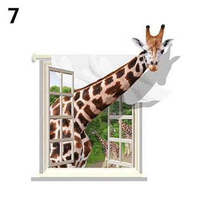 Whimsical 3D Animal Wall Stickers - Fun and Removable Home Decor