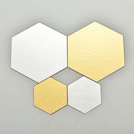Modern Hexagonal Acrylic Mirror Wall Decals for Chic Home Decoration