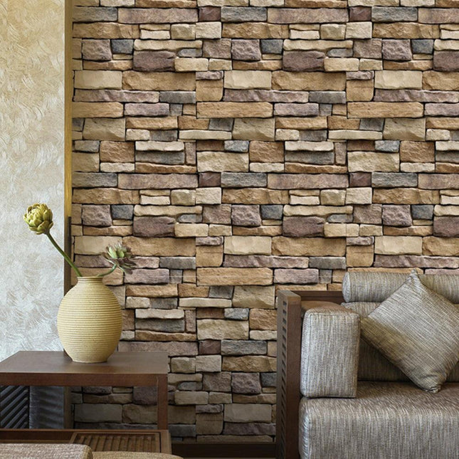 Contemporary PVC Brick Pattern Wall Decal for Stylish Kitchen and Bathroom Makeovers